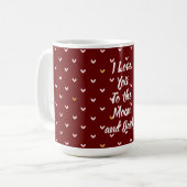 Red Blush Pink Gold Herzen Kaffeetasse (Vorderseite Links)