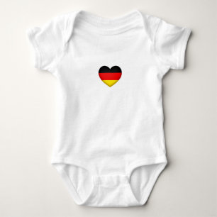 Red Blwck Gold Herzemblem Baby Strampler