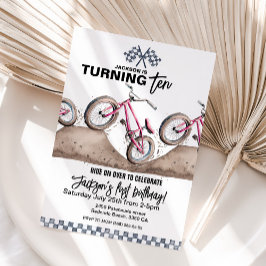 Red BMX birthday invitation, Any age, Dirt bike Einladung