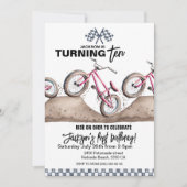 Red BMX birthday invitation, Any age, Dirt bike Einladung (Vorderseite)