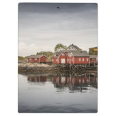 Red Boat Houses Klemmbrett (Rückseite)