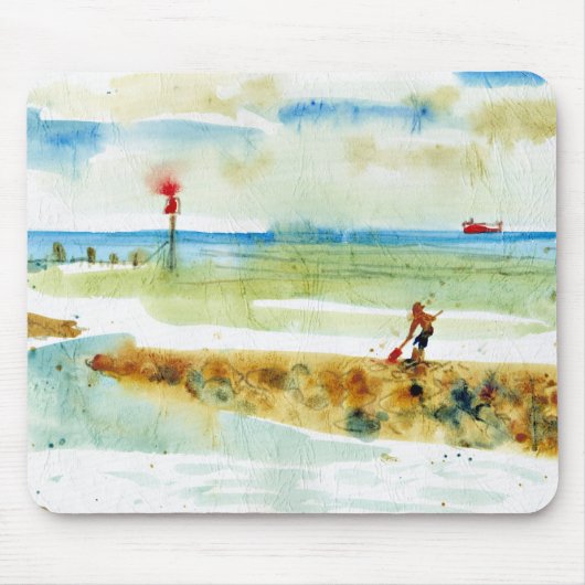 Red Boat in Mundesley, Norfolk Mousepad (Vorne)