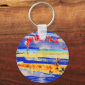 Red Boat in Mundesley, Norfolk Schlüsselanhänger (Vorderseite)