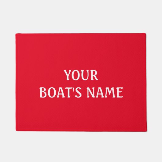 Red Boat Name Dock Mat Fußmatte (Vorderseite)