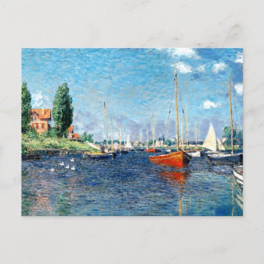 Red Boats, Argenteuil, von Claude Monet, Postkarte (Vorderseite)