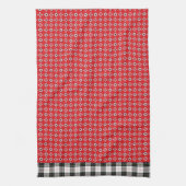 Red Boho Bandana Print Geschirrtuch (Vertikal)