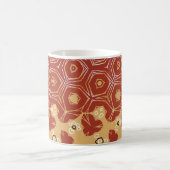 Red Boho Geometric Abstrakt 2 Kaffeetasse (Mittel)