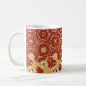 Red Boho Geometric Abstrakt 2 Kaffeetasse (Links)