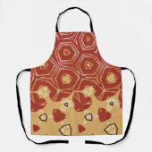 Red Boho Geometric Abstrakt 2 Schürze (Vorderseite)
