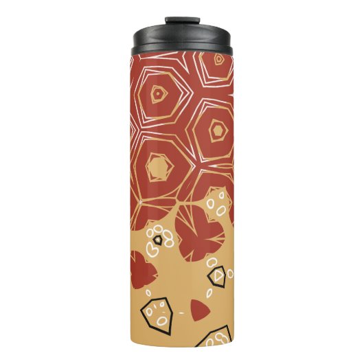 Red Boho Geometric Abstrakt 2 Thermosbecher (Vorderseite)