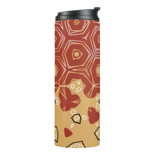 Red Boho Geometric Abstrakt 2 Thermosbecher (Nach links gedreht)