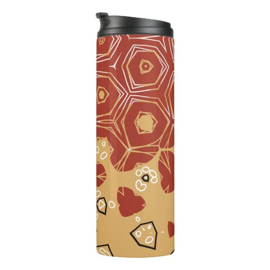 Red Boho Geometric Abstrakt 2 Thermosbecher (Nach rechts gedreht)