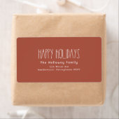 Red Boho Happy Holidays Rücksendeadresse Package (Insitu)