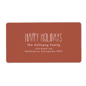 Red Boho Happy Holidays Rücksendeadresse Package (Vorne)