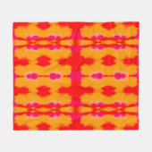 Red Boho Mode. Persischer Teppich. Wasserfarbschic Fleecedecke (Vorderseite (Horizontal))