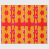 Red Boho Mode. Persischer Teppich. Wasserfarbschic Geschenkpapier (Flach)