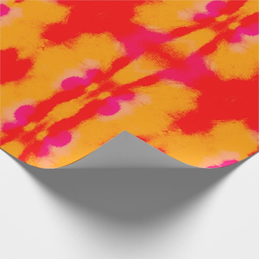 Red Boho Mode. Persischer Teppich. Wasserfarbschic Geschenkpapier (Ecke)