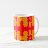 Red Boho Mode. Persischer Teppich. Wasserfarbschic Kaffeetasse (VorderseiteRechts)