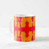 Red Boho Mode. Persischer Teppich. Wasserfarbschic Kaffeetasse (Vorderseite Links)