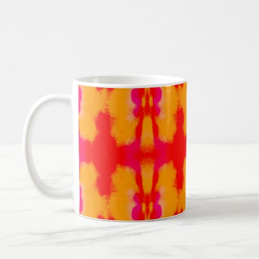 Red Boho Mode. Persischer Teppich. Wasserfarbschic Kaffeetasse (Links)