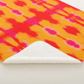 Red Boho Mode. Persischer Teppich. Wasserfarbschic Sherpadecke (3/4)