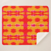 Red Boho Mode. Persischer Teppich. Wasserfarbschic Sherpadecke (Vorderseite (Horizontal))