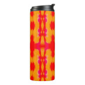 Red Boho Mode. Persischer Teppich. Wasserfarbschic Thermosbecher (Nach links gedreht)