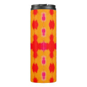 Red Boho Mode. Persischer Teppich. Wasserfarbschic Thermosbecher (Rückseite)
