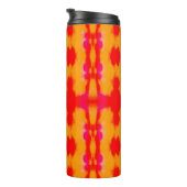 Red Boho Mode. Persischer Teppich. Wasserfarbschic Thermosbecher (Nach rechts gedreht)