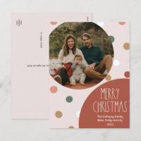 Red Boho Polka Dot Christmas Vertical Single Foto