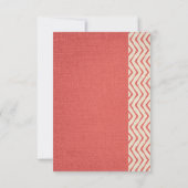 Red Boho Textile Textile Verlobten Romantische Paa Save The Date (Rückseite)