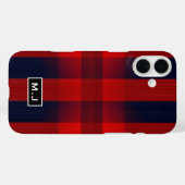 Red Bokeh Buffalo Kariert Monogram Case-Mate iPhone Hülle (Rückseite (Horizontal))