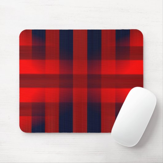 Red Bokeh Buffalo Kariert Mousepad (Mit Mouse)