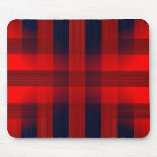 Red Bokeh Buffalo Kariert Mousepad (Vorne)