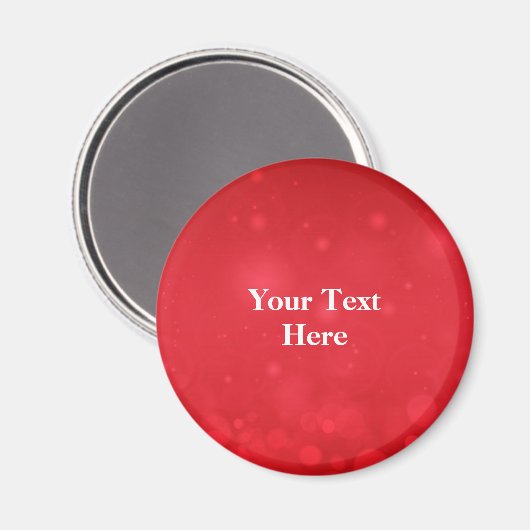Red Bokeh Design, Lapel Pin Template Magnet (Vorderseite/Rückseite)