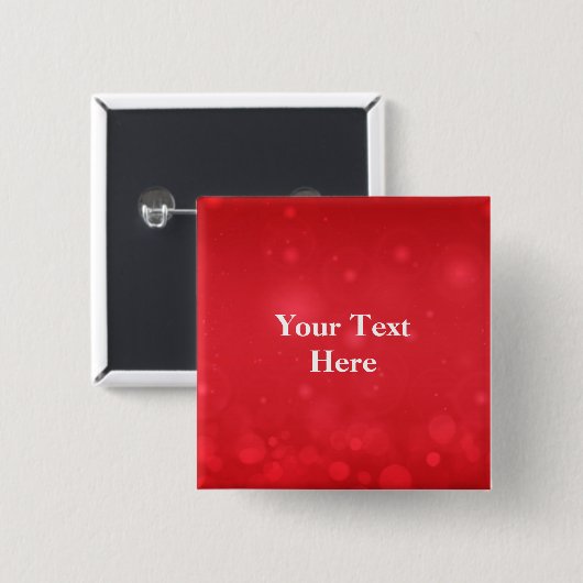 Red Bokeh Design TEMPLATE Button (Vorne & Hinten)