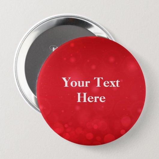Red Bokeh Design, Vorlage Button (Vorne & Hinten)