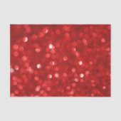 Red Bokeh Glitzer Pattern Seidenpapier (Vorderseite)
