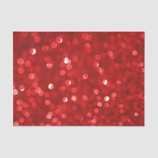 Red Bokeh Glitzer Pattern Seidenpapier (Vorderseite)