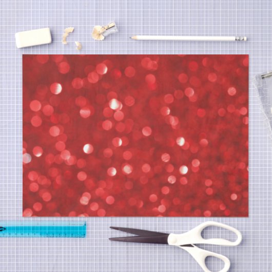 Red Bokeh Glitzer Pattern Seidenpapier (Handwerk)