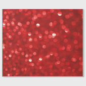 Red Bokeh Glitzern Print Geschenkpapier (Flach)
