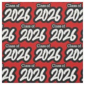Red Bold Brush Class of 2026 Stoff (Muster)