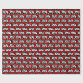 Red Bold Brush Class of 2026 Wrapping Paper Geschenkpapier (Flach)