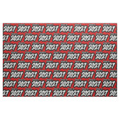 Red Bold Brush Class of 2027 Stoff (Fat Quarter (45,7 x 55,9 cm))