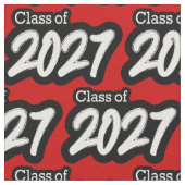 Red Bold Brush Class of 2027 Stoff (Nahaufnahme)