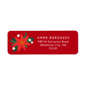 Red Bold Poinsettia Weihnachtsbrief (Vorne)