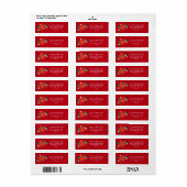 Red Bold Poinsettia Weihnachtsbrief (Vorne)