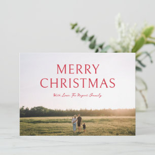 Red Bold Typografy Foto Elegante Weihnachten