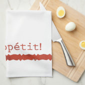 Red Bon Appétit Teetuch Handtuch Handtuch (Viertel Falte)