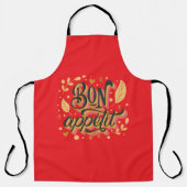 Red "Bon Appetite" Schürze (Vorderseite)